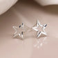Peace of Mind - Sterling Silver Cut Out Star Earrings
