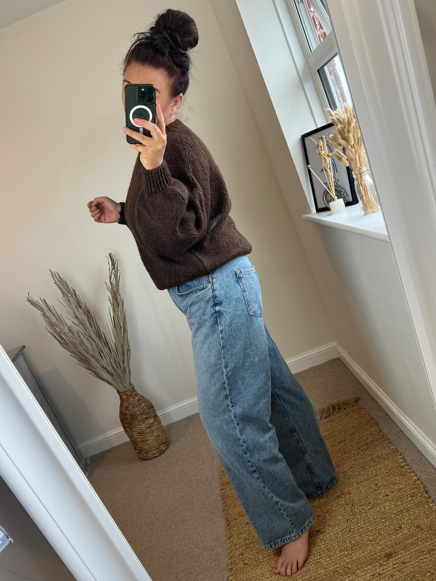 Crew Neck Jumper - Chocolate