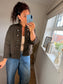 Military Denim Jacket - Chocolate