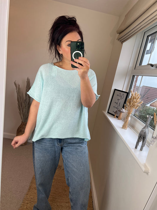 Fine Knit Top - Mint