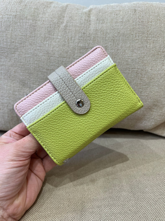 Tri-Colour Purse - Lime