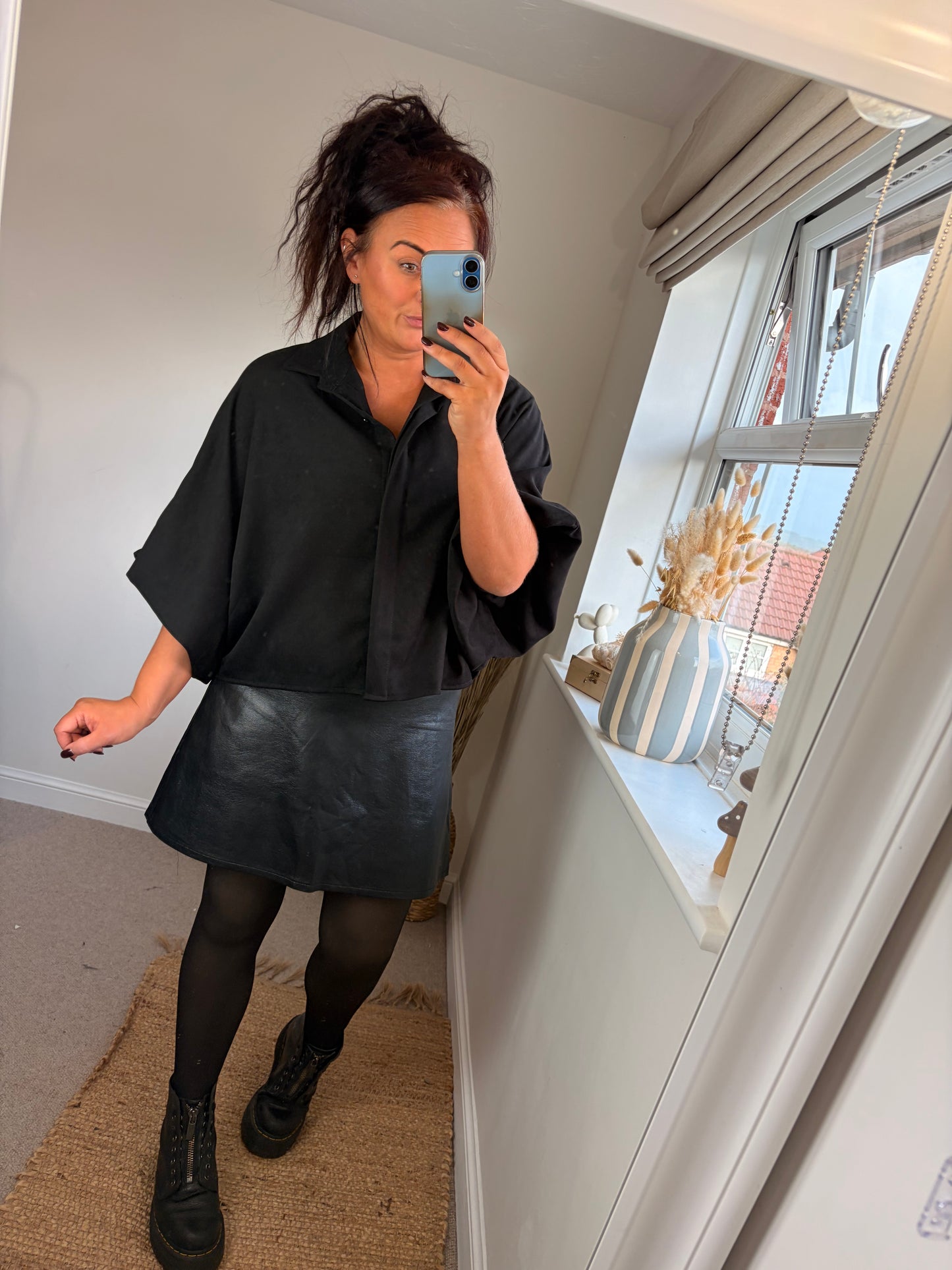 Faux Leather Skirt - Black (2 sizes)