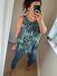Cotton Overlay Vest Top - Khaki