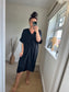 Twist Front Dress - Black