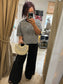 Straw Shell Bag - Cream