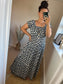 STEVIE Maxi Button Dress with Pockets - Navy Daisy