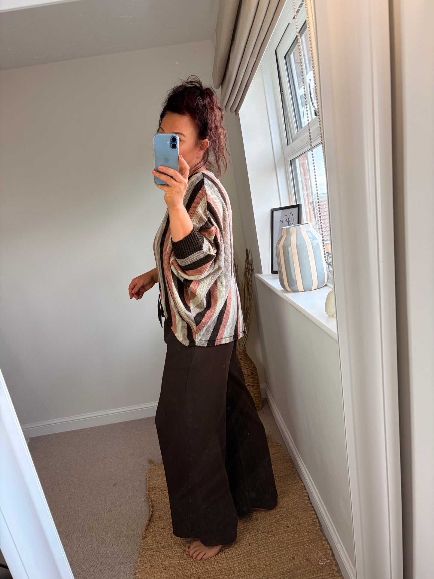 Wrap Knit - Stripe Blush