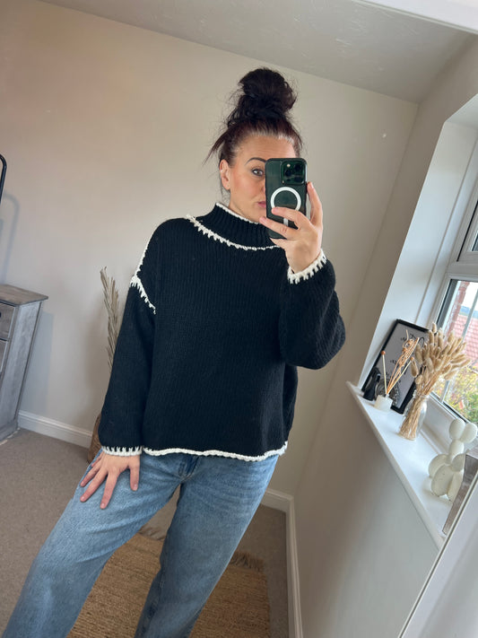Stitch Jumper - Black