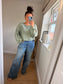 Acid Wash Sweatshirt - Khaki