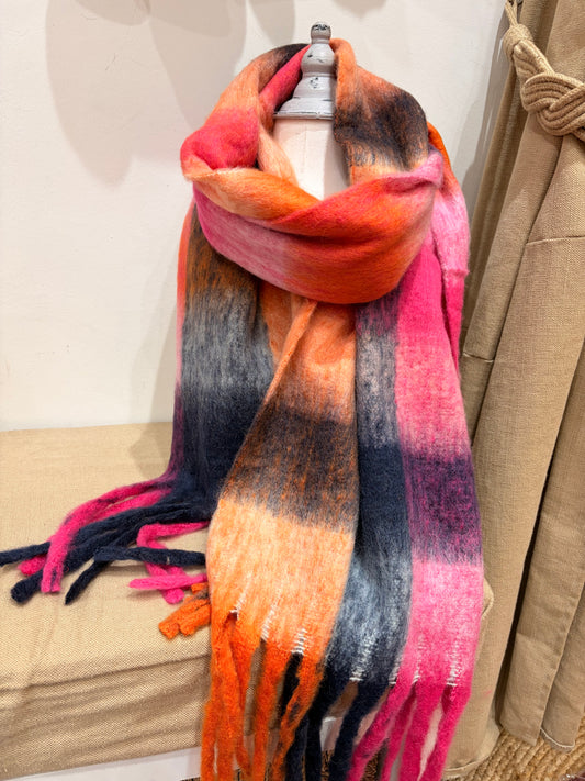 Blanket Scarf - Bright Check