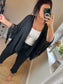 Crochet Tassel Kimono - Black