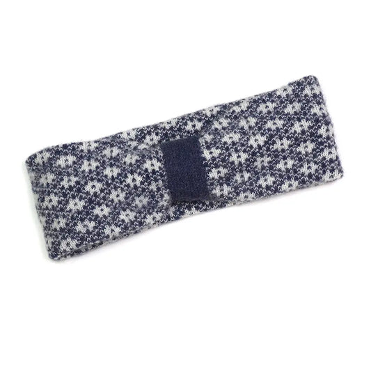 Recycled Blend Knitted Headband - Blue