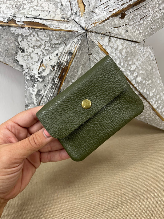 Leather Purse - Khaki