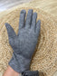 Cable Gloves with Touch Screen Finger - Grey
