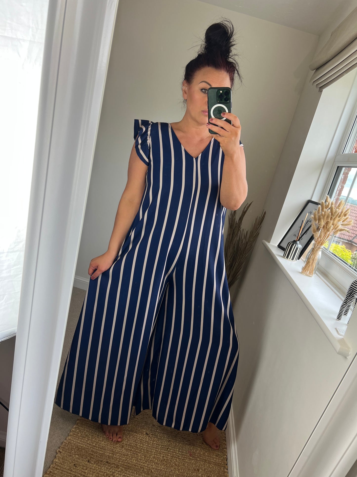 Stripe Jumpsuit - Navy