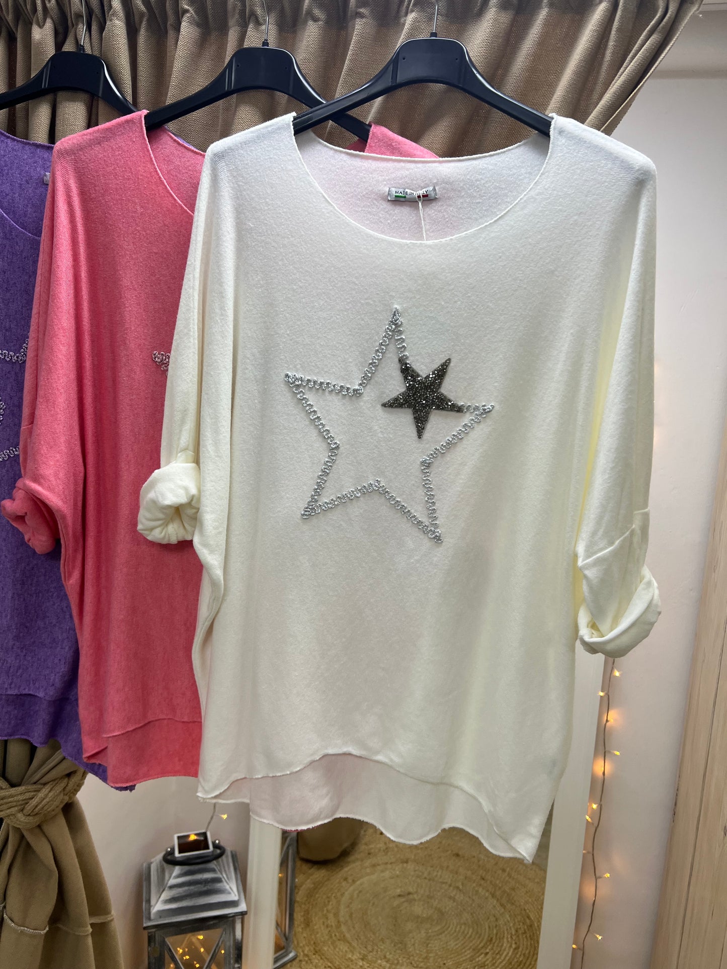 Fine Knit Star Jumper