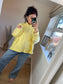 Oversized Zip Top/Jacket - Lemon