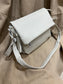Fold Over Crossbody Bag - Cream