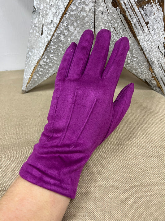 Gloves with Touch Screen Finger - Magenta