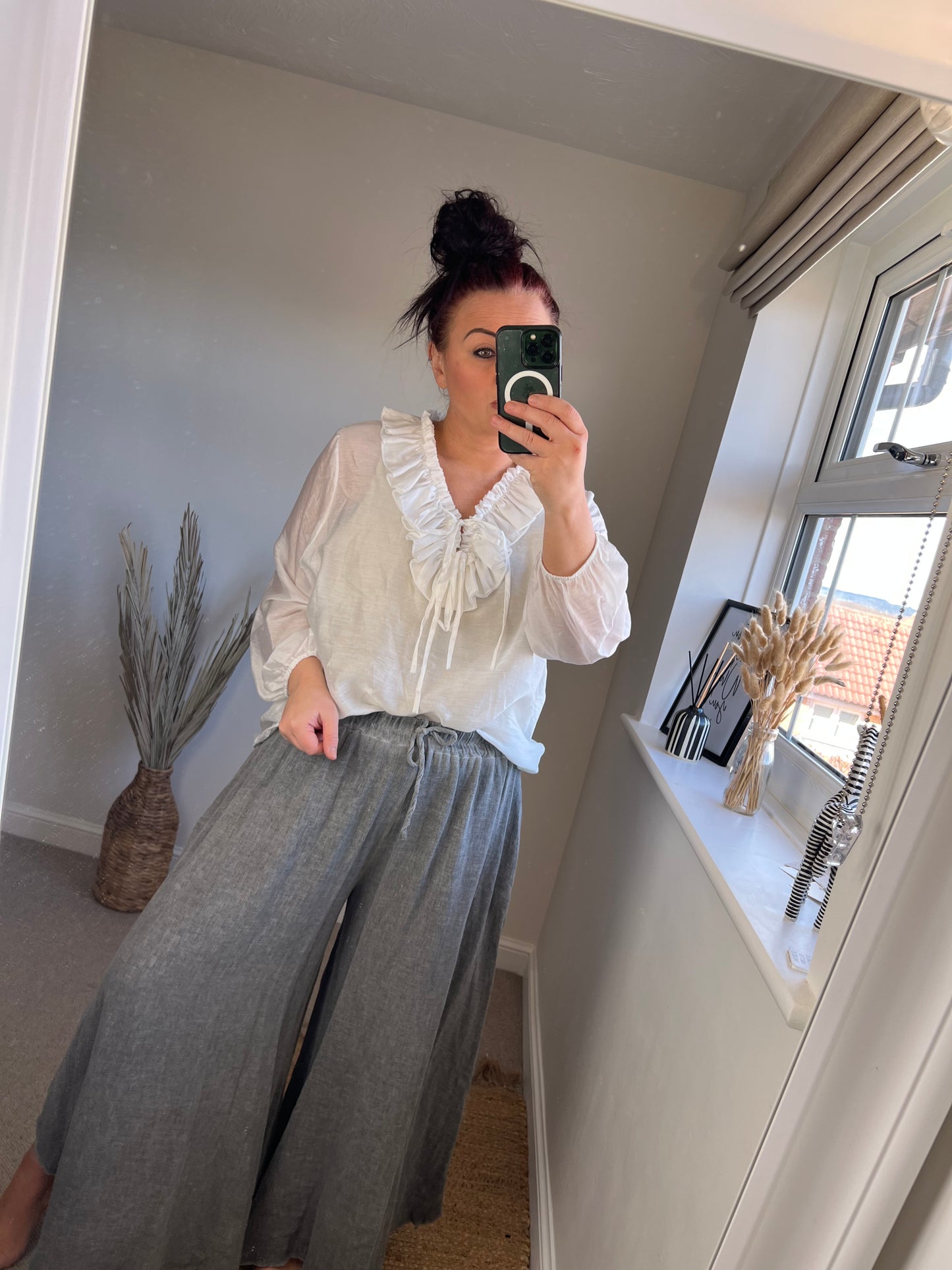 Ruffle Shirt - White