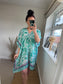 Kaftan Cover Up - Paisley Aqua