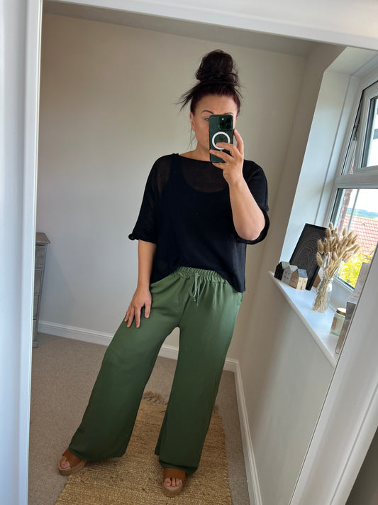 Fine Knit Top - Black