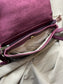 Double Compartment Crossbody Bag - Wine
