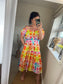 STEVIE Midi Button Dress - Yellow