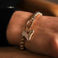 Peace of Mind - Silver Plated Gold Heart T-bar Bracelet