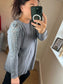 Embellished Arm Jumper - Grey