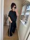 Stripe Co-Ord Set - Black