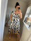 STEVIE Midi Button Dress - Bold Flowers