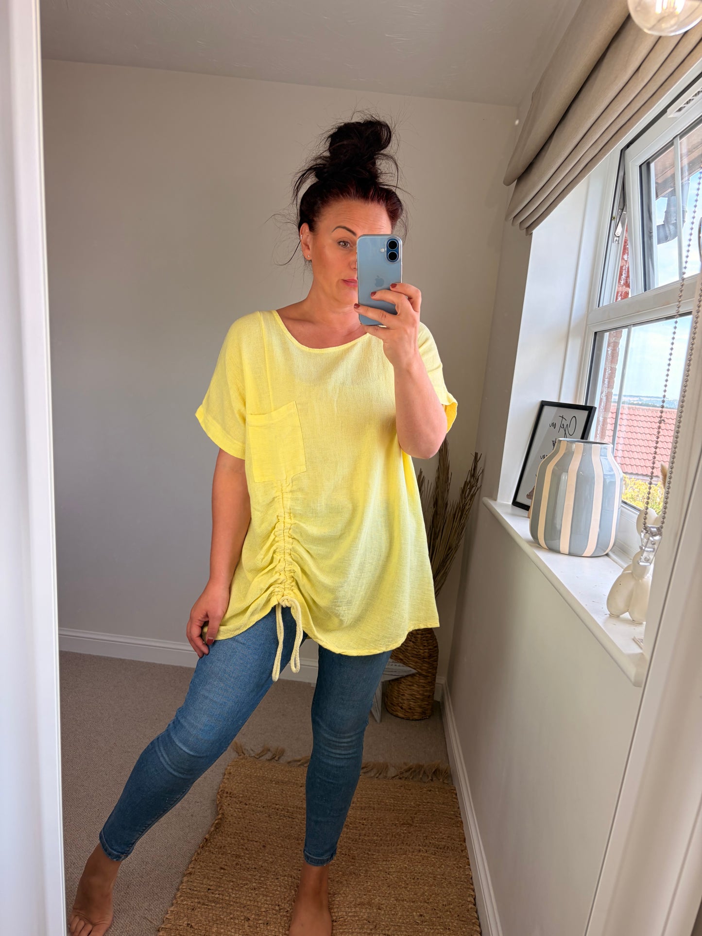 Drawstring Top - Lemon