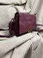 Double Compartment Crossbody Bag - Wine