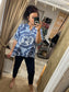 SANDY Cotton Shirt - Tie Dye Light Blue