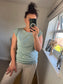 Ruffle Sleeve Tshirt - Sage