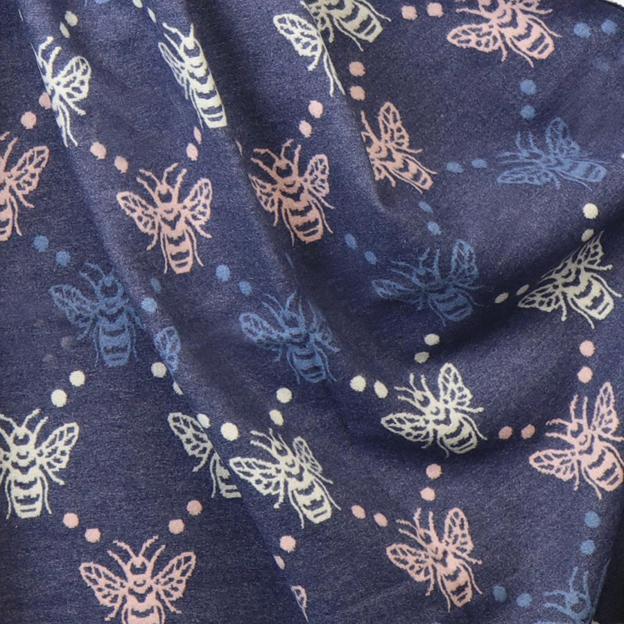 Reversible Scarf - Blue Bee