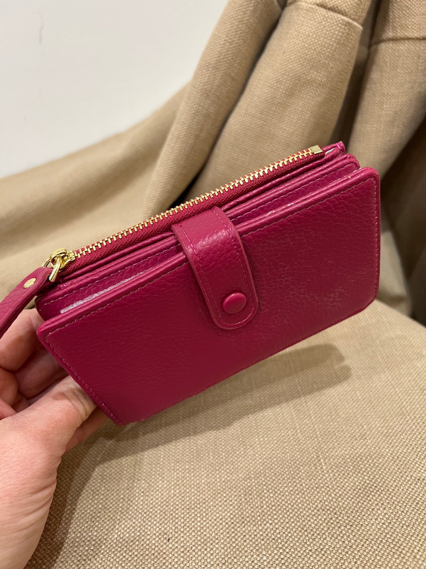 RFID Medium Purse - Cerise