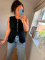 Premium Knit Waistcoat - Black