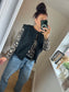 Bomber Waist Coat - Black