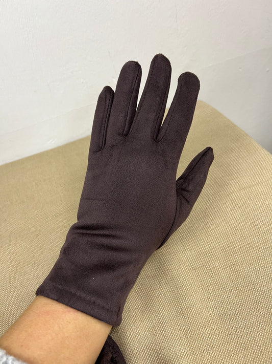 Gloves with Touch Screen Finger & Thumb - Chocolate