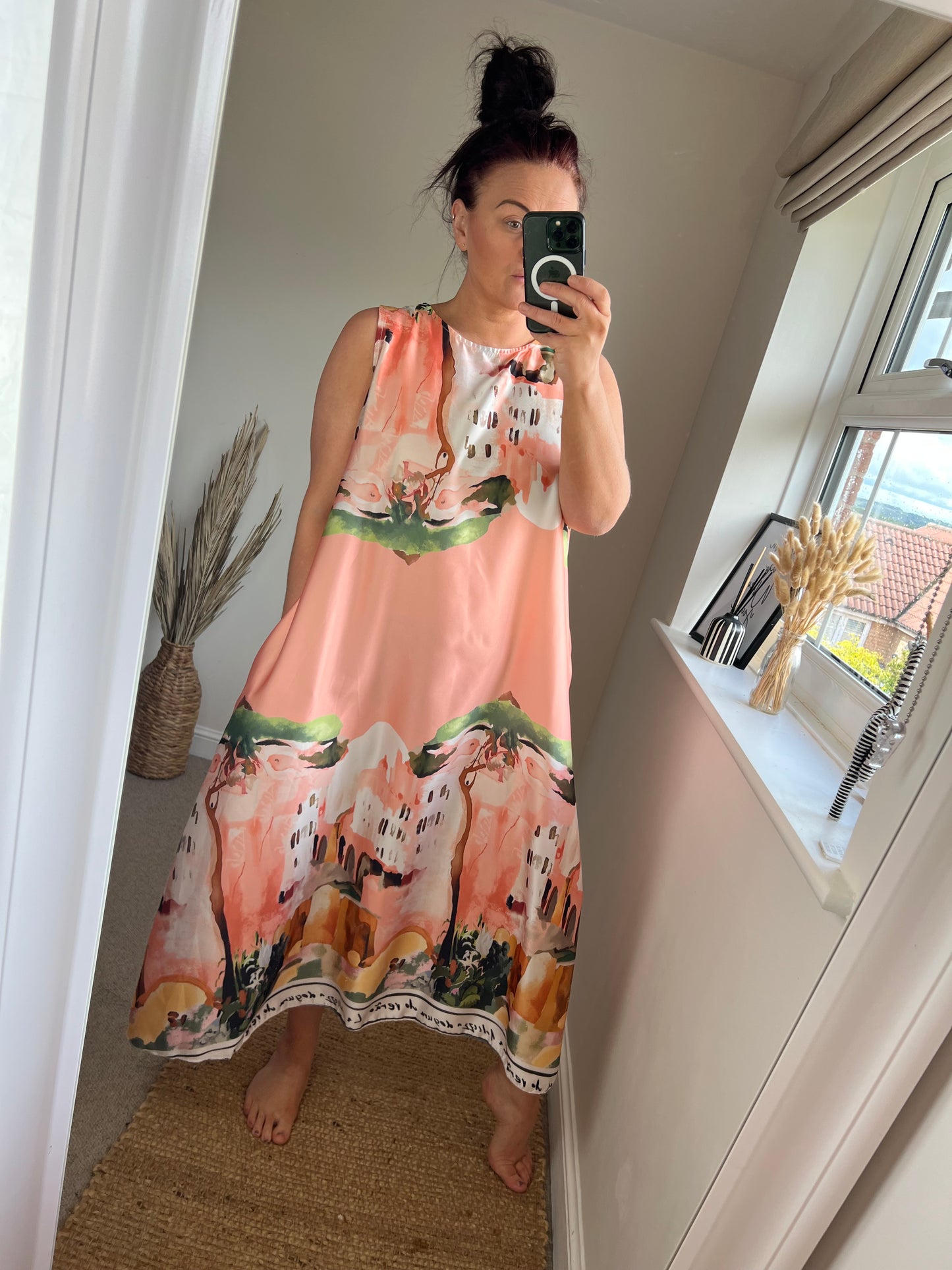 Santorini Dress - Coral