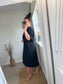 Twist Front Dress - Black