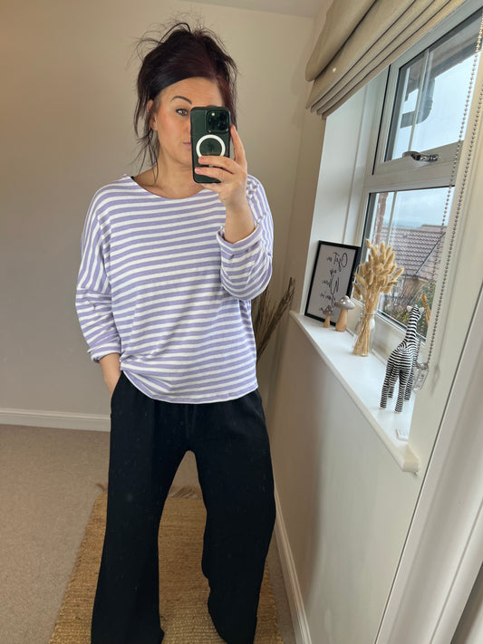 Stripe Top - Lilac