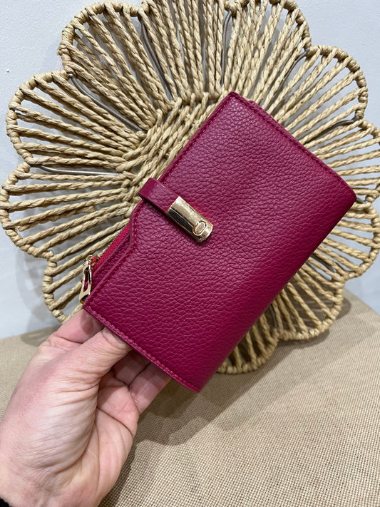 Multi Compartment Purse - Cerise