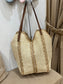 Straw Beach Bag - Cream