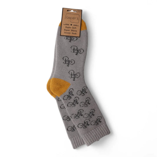 Men’s Jasper Ribbed Socks - Bike Grey
