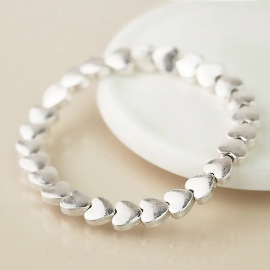 Peace of Mind - Silver Plated Heart Bracelet