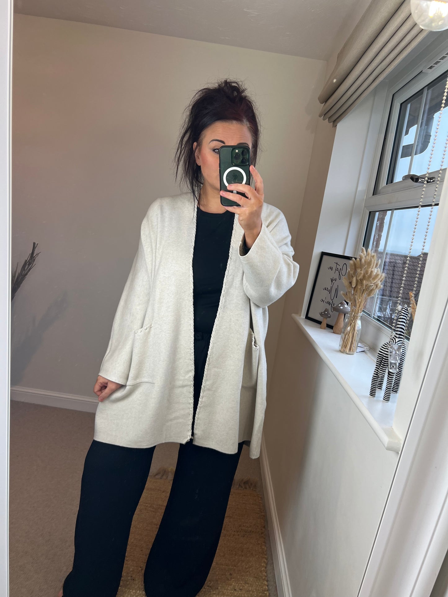 Oversized Midi Cardigan - Cream