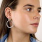 Peace Of Mind - Silver Plated Disc Drop Heart Earrings